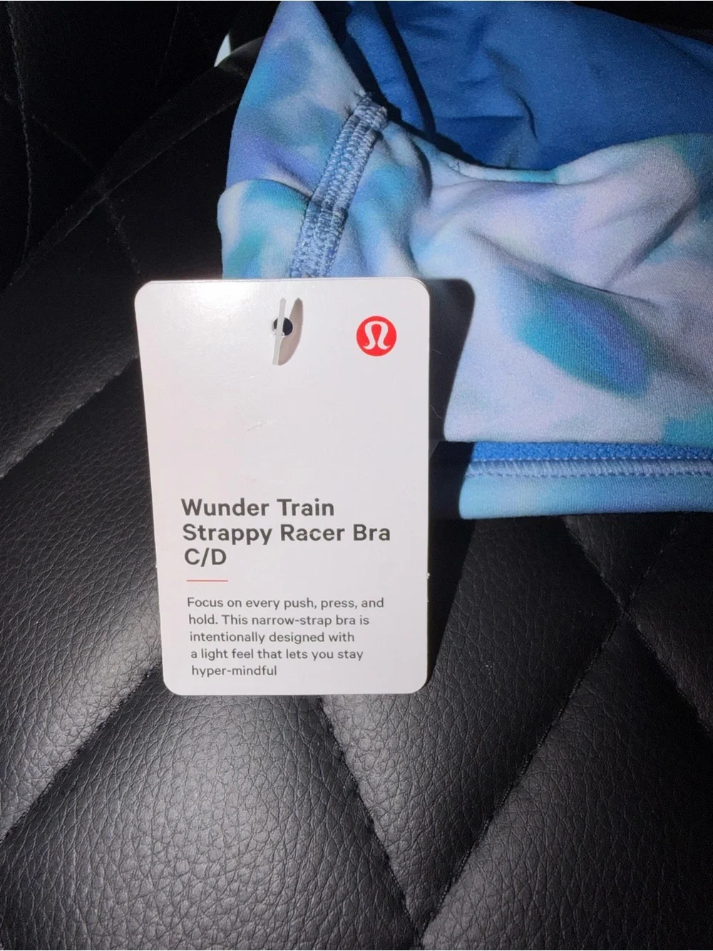 lululemon athletica Blue Lavender Watercolor Print Sports Bra